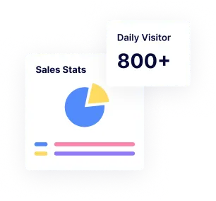 Sale stats & daily visitor